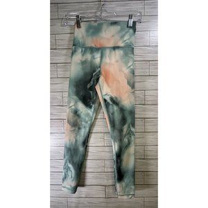 Athleta‎ Elation Printed 7/8 Tight Marine Minimalistic Grey Size XXS Tie Dye